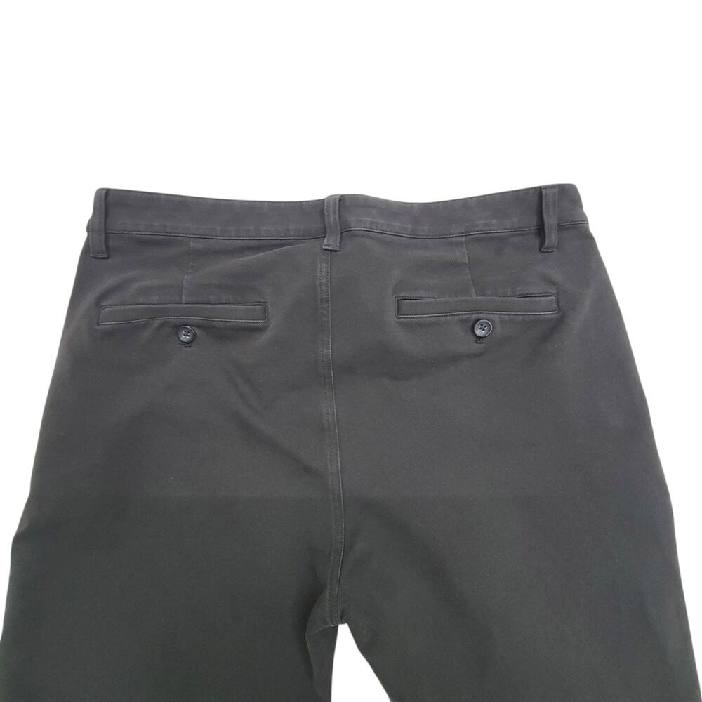 True Classic Mens Size 36x28 Slim Fit Black Chino Pants Stretch Zip Pocket - Picture 9 of 12